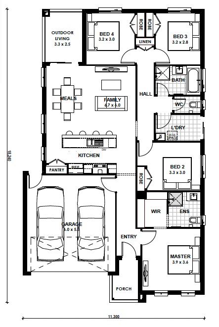 Floorplan for the Camberwell 20