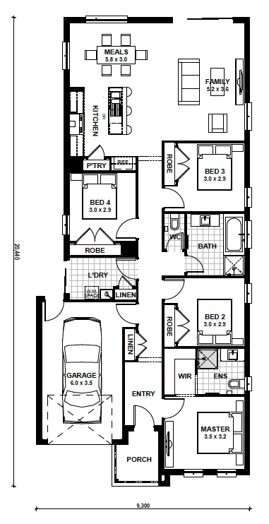 Floorplan for the Ashwood 18
