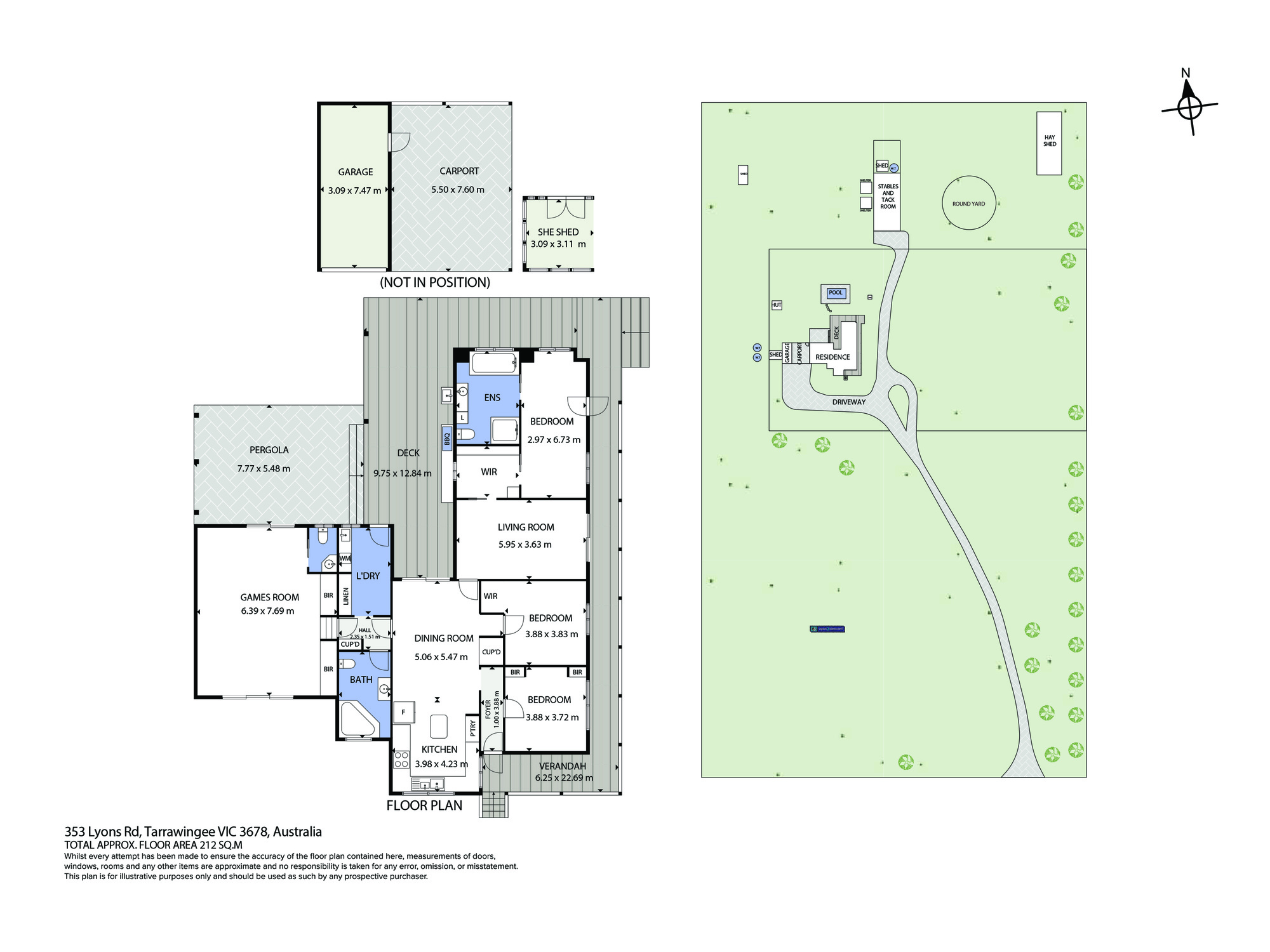 353 Lyons Road, Tarrawingee For Sale by Farmbuy.com - floorplan 1