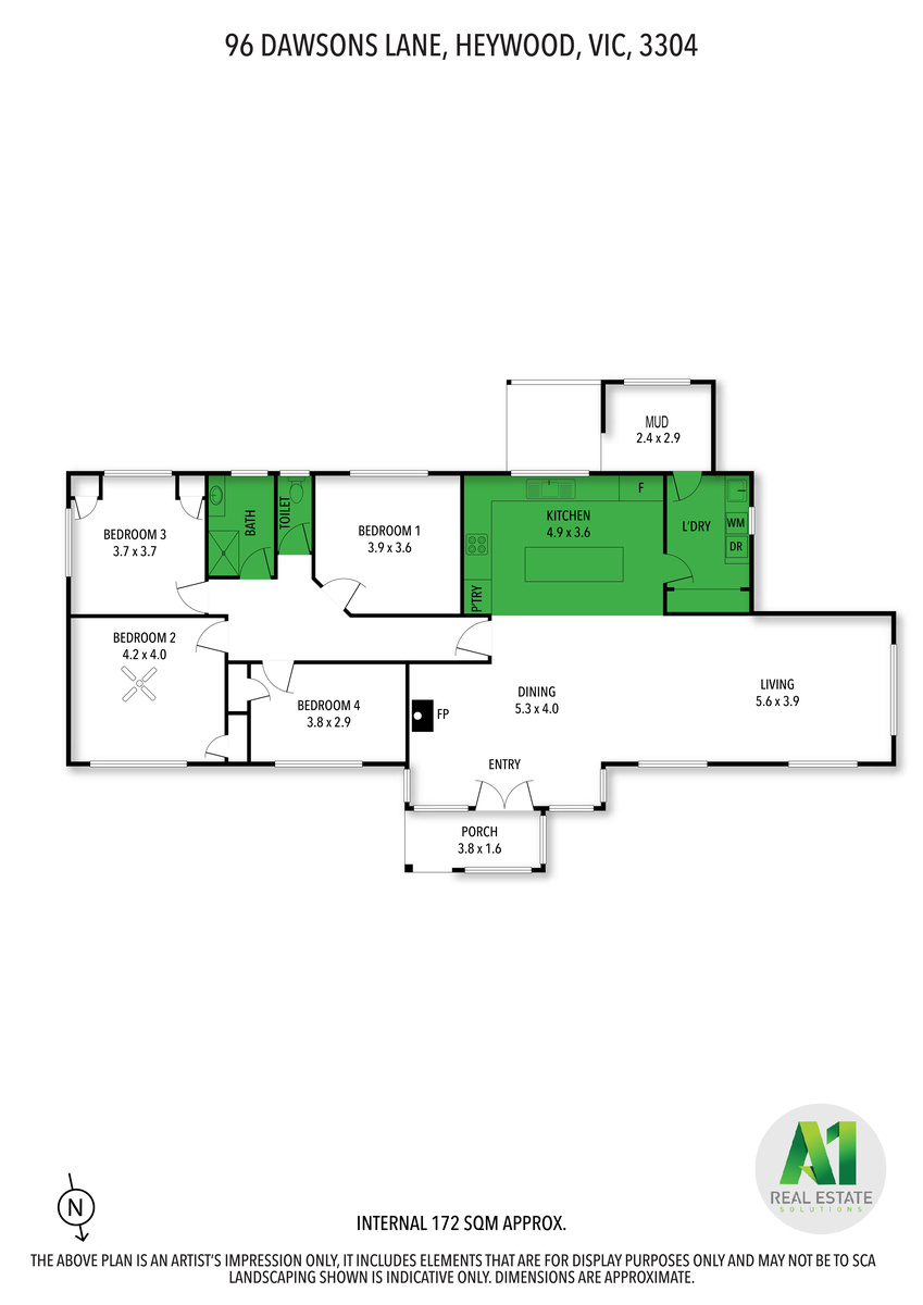 96 Dawsons Lane, Heywood For Sale by Farmbuy.com - floorplan 1