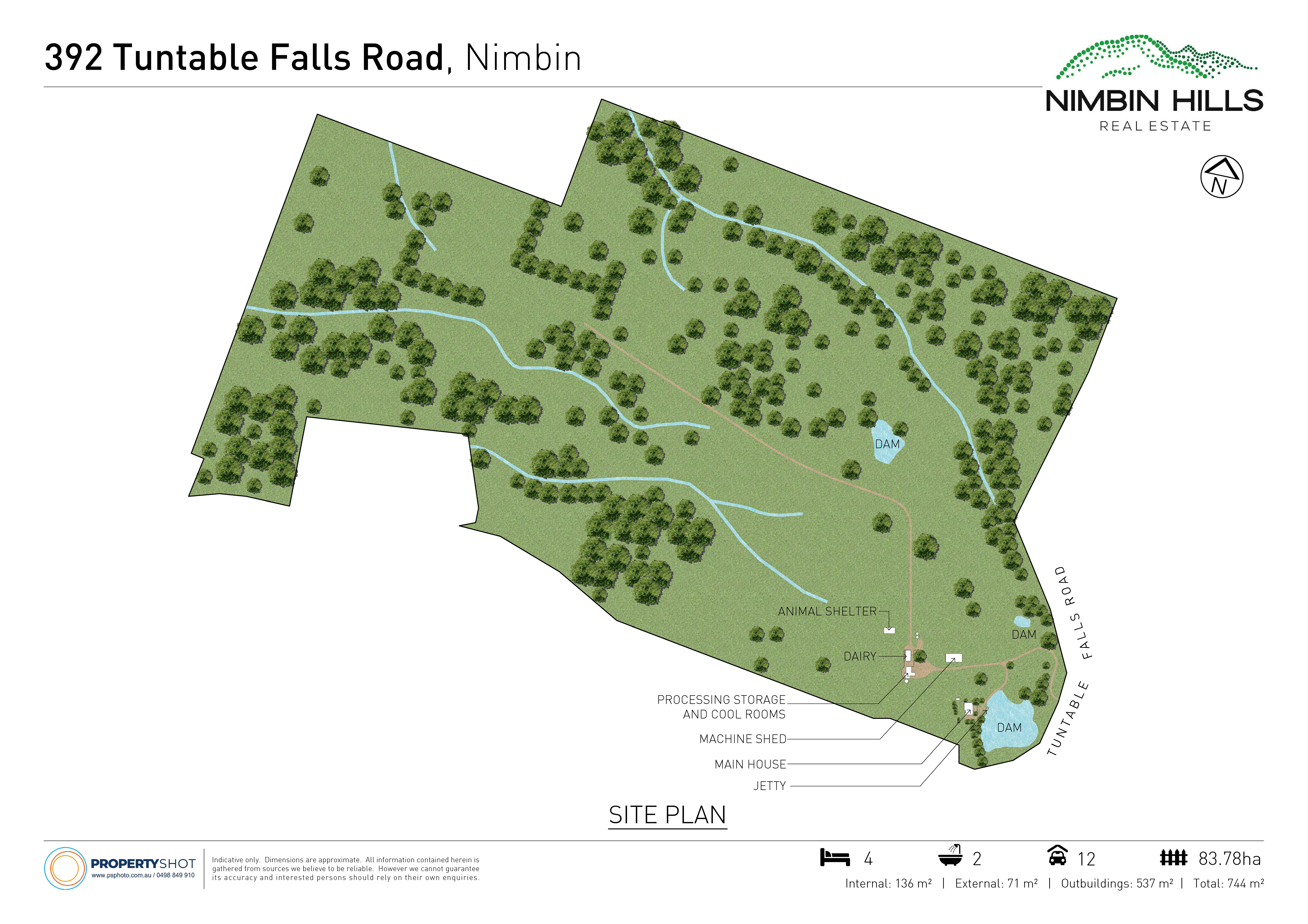 392 TUNTABLE FALLS ROAD, Nimbin For Sale by Farmbuy.com - floorplan 2