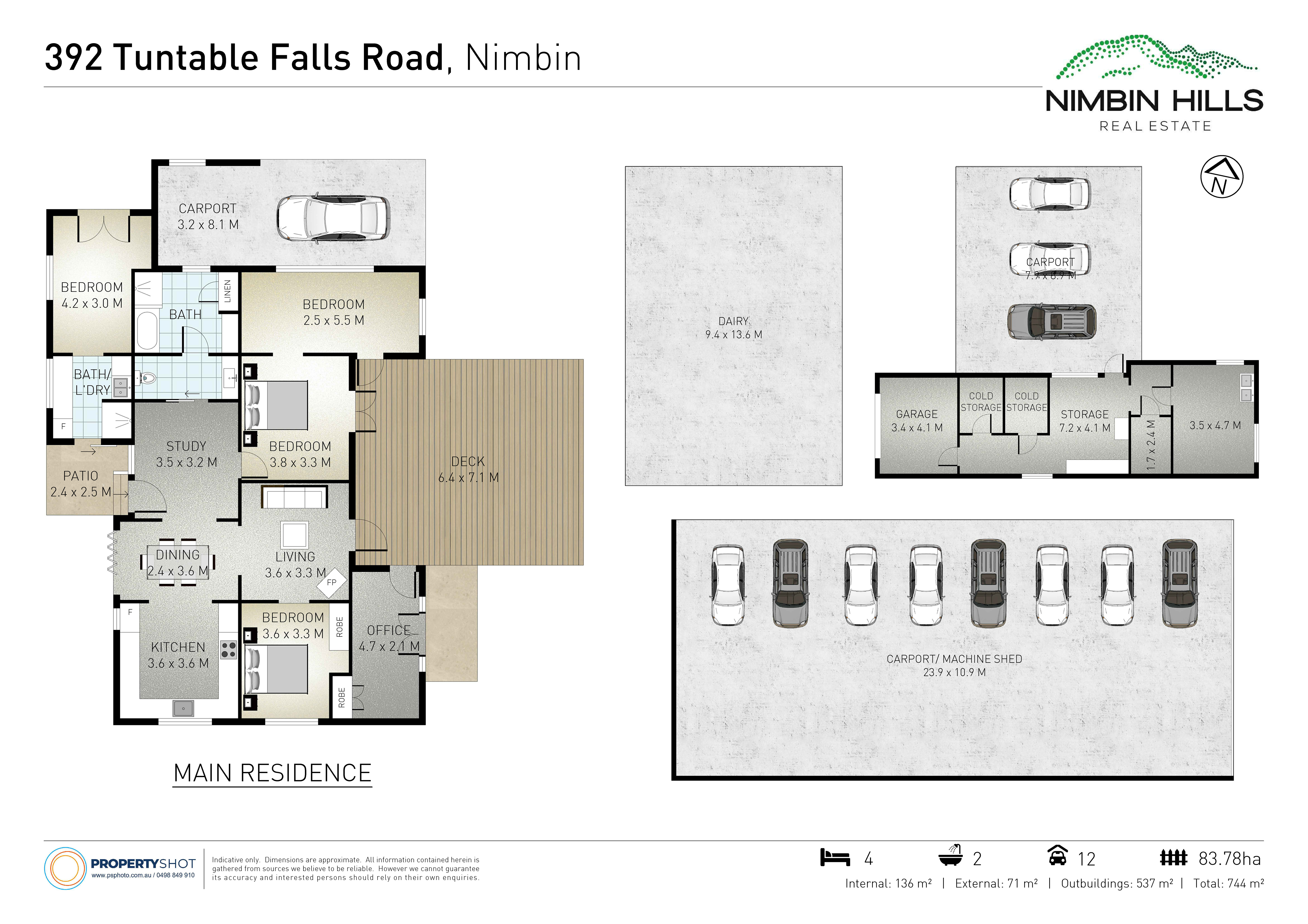 392 TUNTABLE FALLS ROAD, Nimbin For Sale by Farmbuy.com - floorplan 1