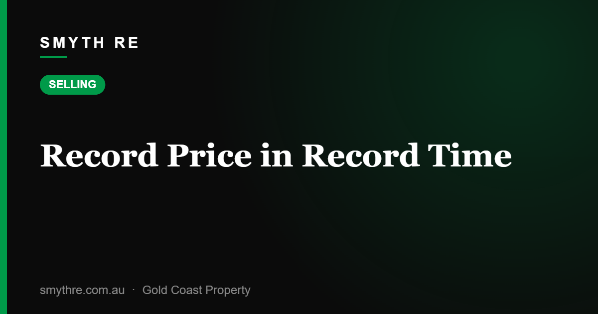 Record Price in Record Time