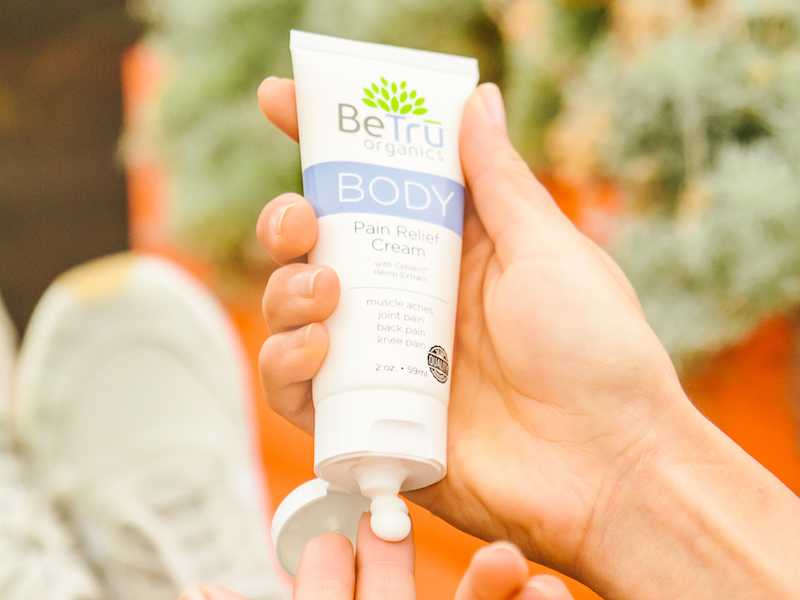 Image of a bottle of marijuana-infused BeTru lotion.