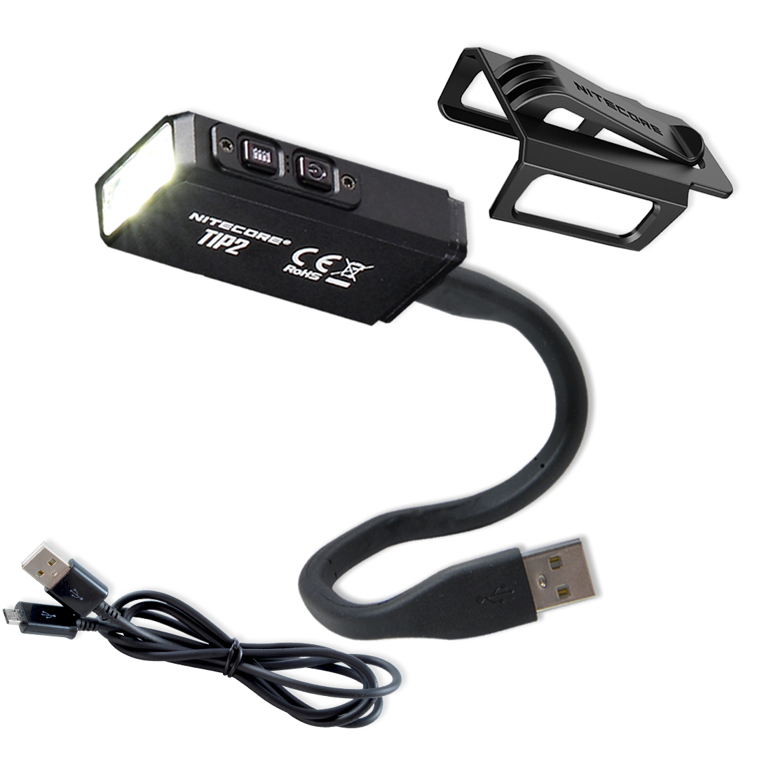 Torcia Nitecore TIP2 - 720 Lumen, Ricaricabile USB, Portachiavi, LED, IP67, Magnetica, Clip Inclusa