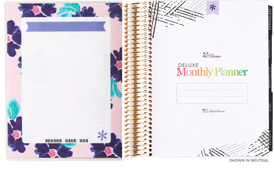 large monthly planner deluxe monthly planners erin condren month to month planner