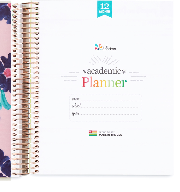 academic planners academic year planner erin condren school year planning calendar