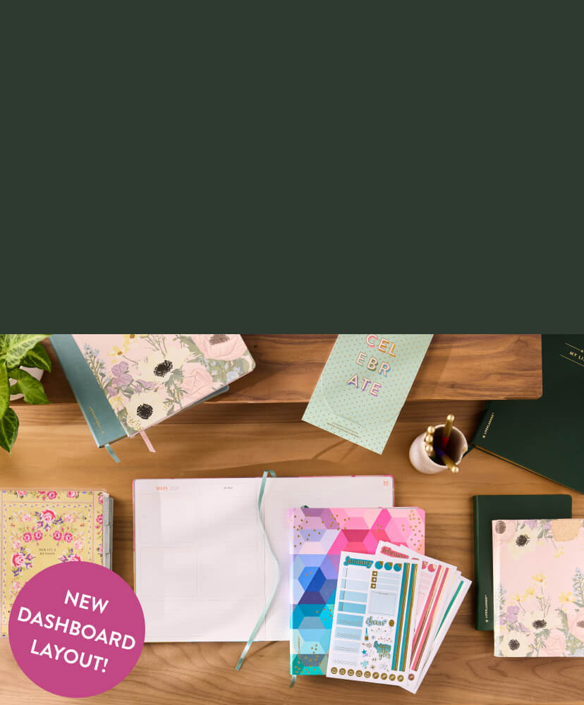 Collection of 2026 planners and accessories. Click to shop now.