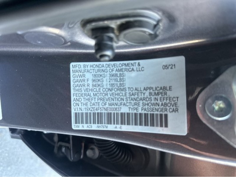 2022 Honda Insight EX 19XZE4F57NE000837