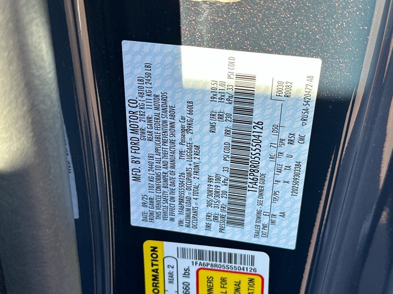 2025 Ford Mustang Dark Horse 1FA6P8R05S5504126