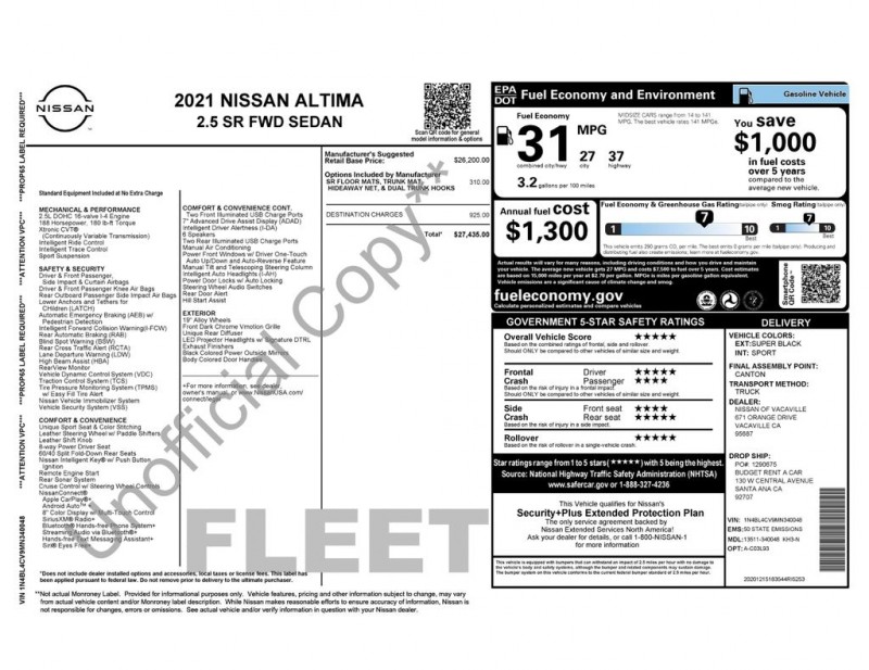 2021 Nissan Altima 2.5 SR 1N4BL4CV9MN340048