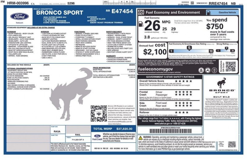 2024 Ford Bronco Sport Outer Banks 3FMCR9C63RRE47454