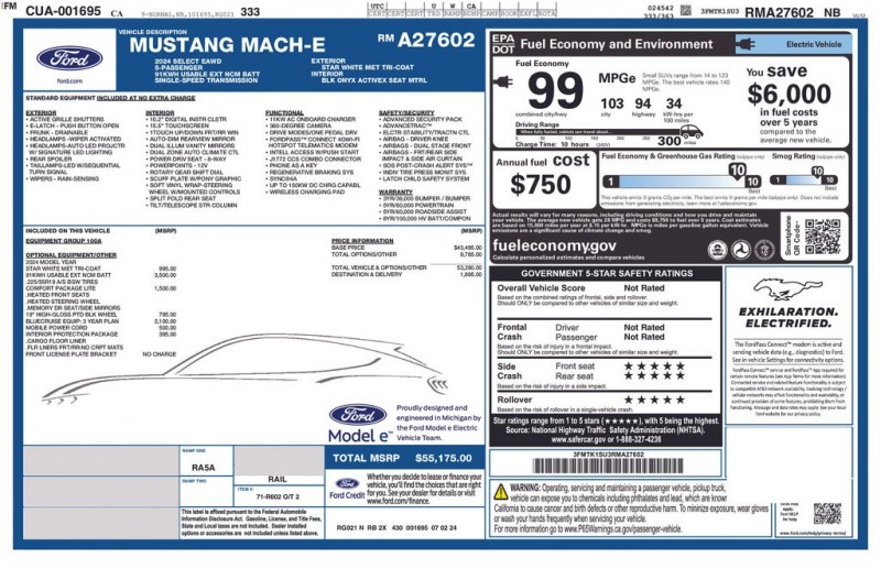 2024 Ford Mustang Mach-E Select 3FMTK1SU3RMA27602