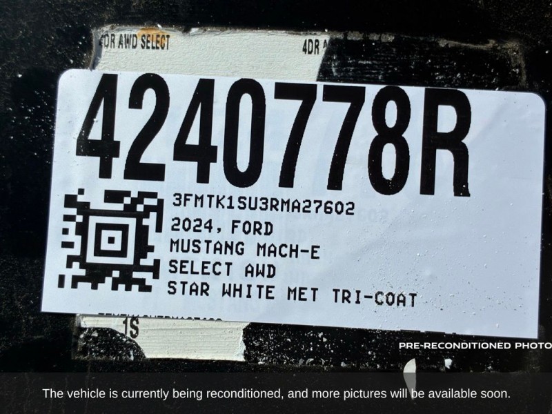 2024 Ford Mustang Mach-E Select 3FMTK1SU3RMA27602