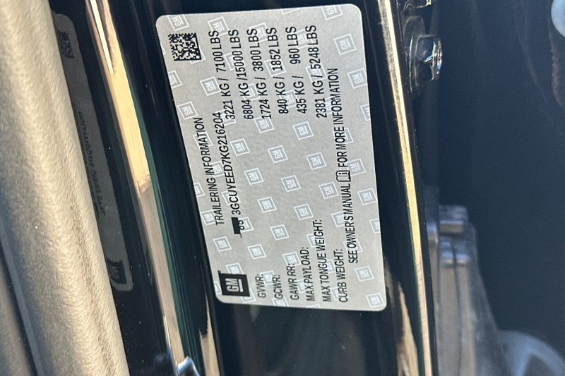 2019 Chevrolet Silverado 1500 RST 3GCUYEED7KG216204