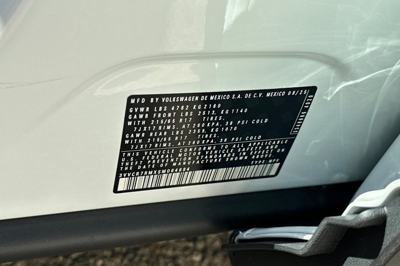 2025 Volkswagen Tiguan 2.0T S 3VVCR7RMXSM064694