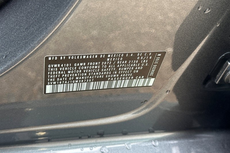 2016 Volkswagen Jetta 1.4T S 3VW167AJ1GM387357