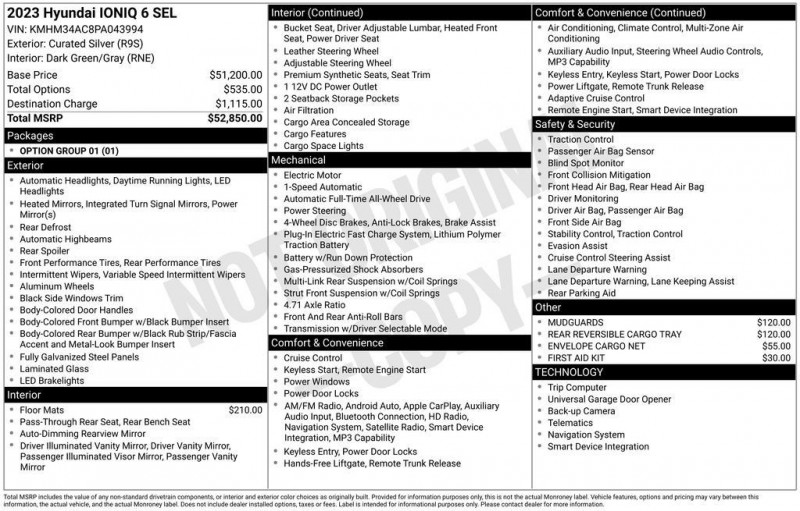 2023 Hyundai IONIQ 6 SEL KMHM34AC8PA043994