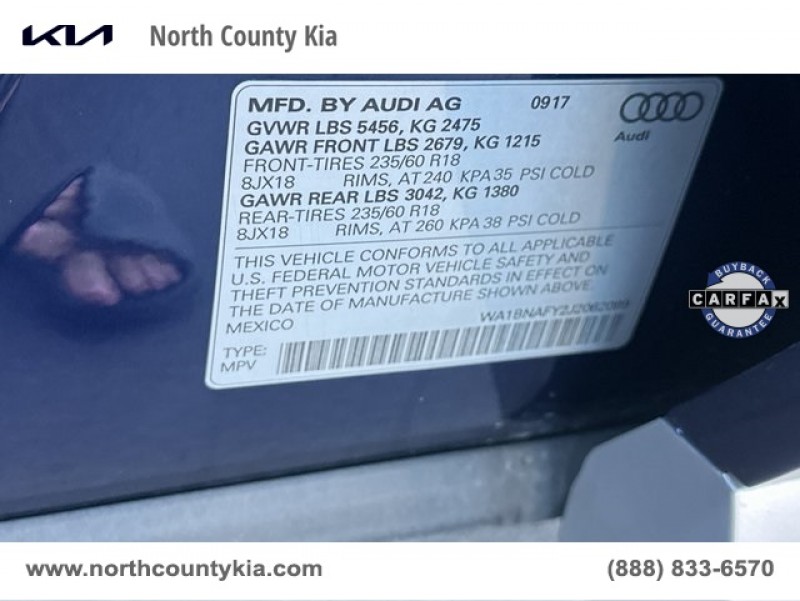 2018 Audi Q5 2.0T Premium Plus WA1BNAFY2J2062089