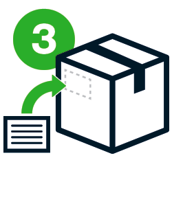 RMA - Step 3: add label to return box RMA - Step 3: add label to return box