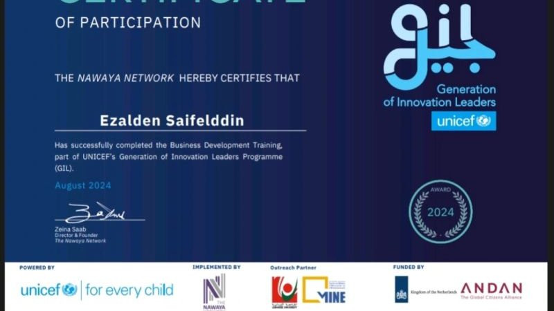 I’m honored to complete UNICEF’s GIL Business Development Training, where I learned innovation, marketing, and startup management. Through this journey, my project Hello World received funding and support to launch — marking a new step toward creating real impact in technology and education