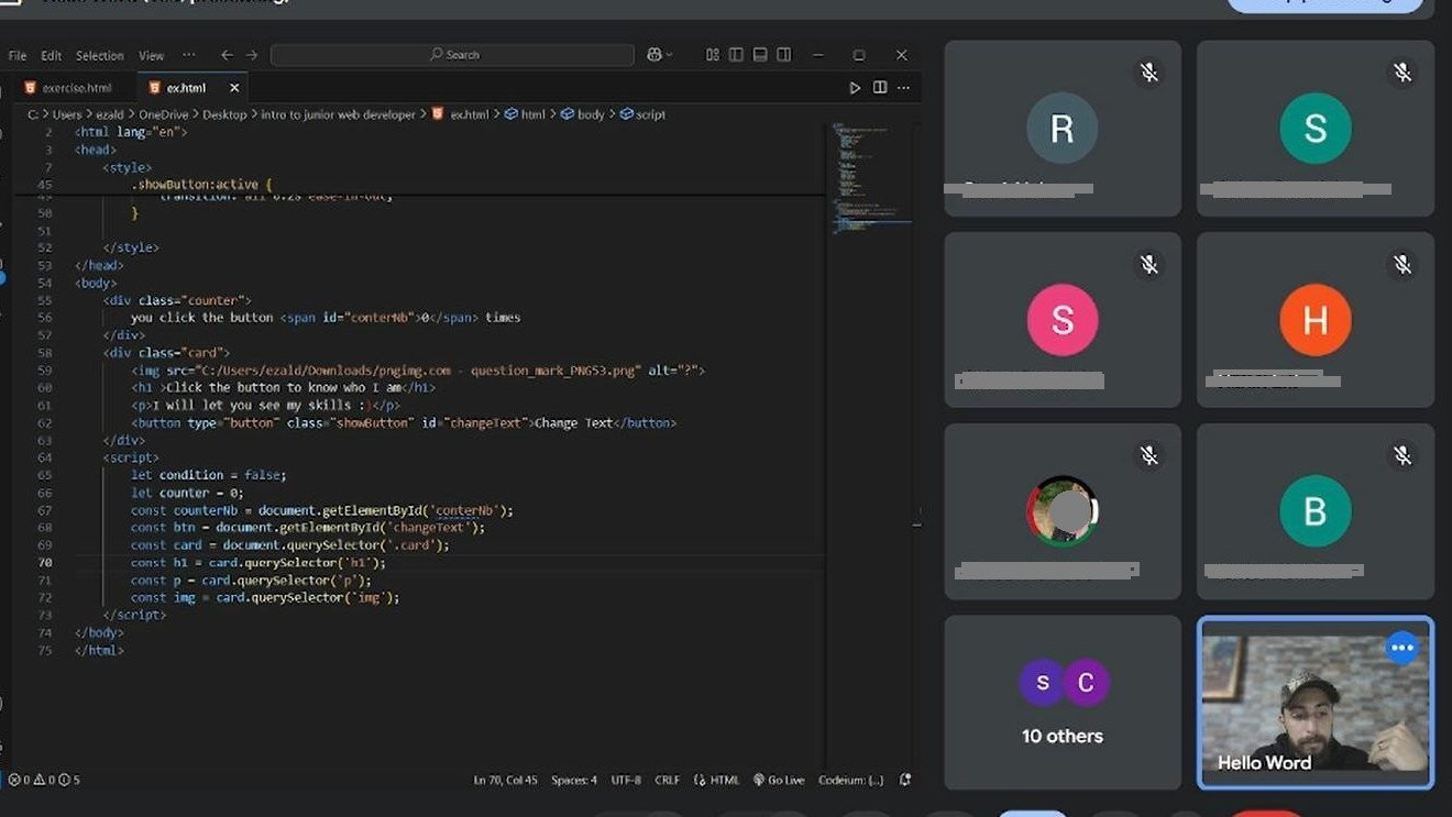 One of the moments I’m most proud of ✨ This was from our free Intro to Web Development workshop at Hello World  where we helped beginners build their very first website!  It’s crazy how much you can share and create when it comes from the heart. Teaching and seeing people discover what they can do with code reminds me why I started all this.  Every workshop isn’t just about tech  it’s about people, hope, and new beginnings. ❤️
