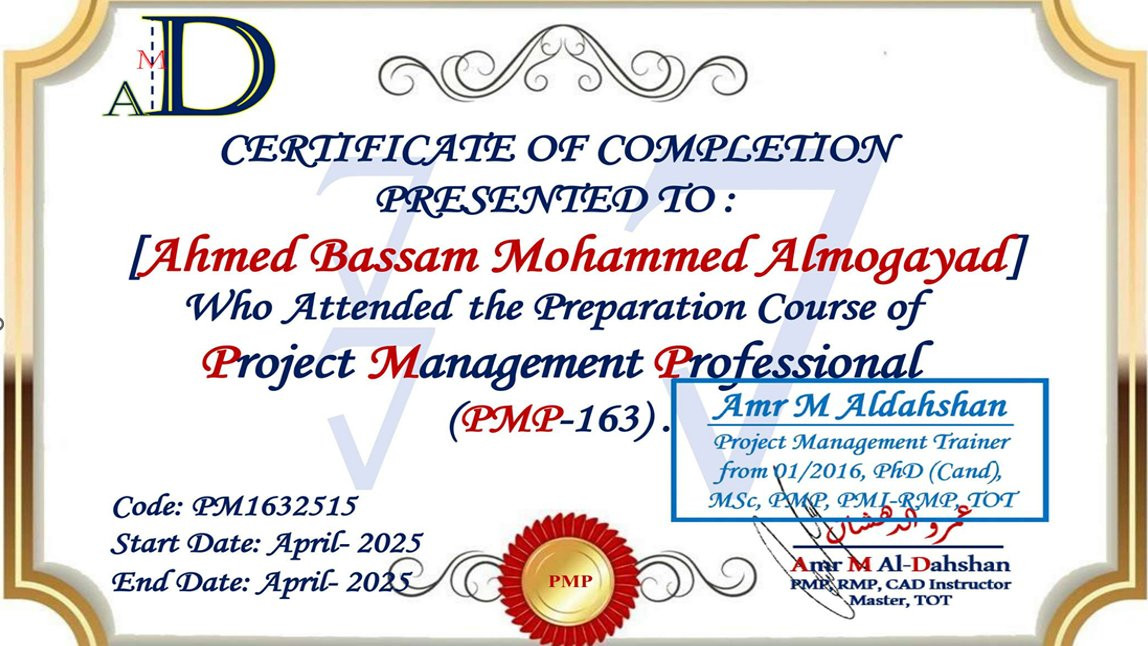 Advanced Project Governance: Mastered the full project lifecycle, from initiation and planning to execution, monitoring, and closing. Focused on predictive (Waterfall), agile, and hybrid methodologies, emphasizing stakeholder management, risk mitigation, schedule optimization, and budget control according to PMI standards.