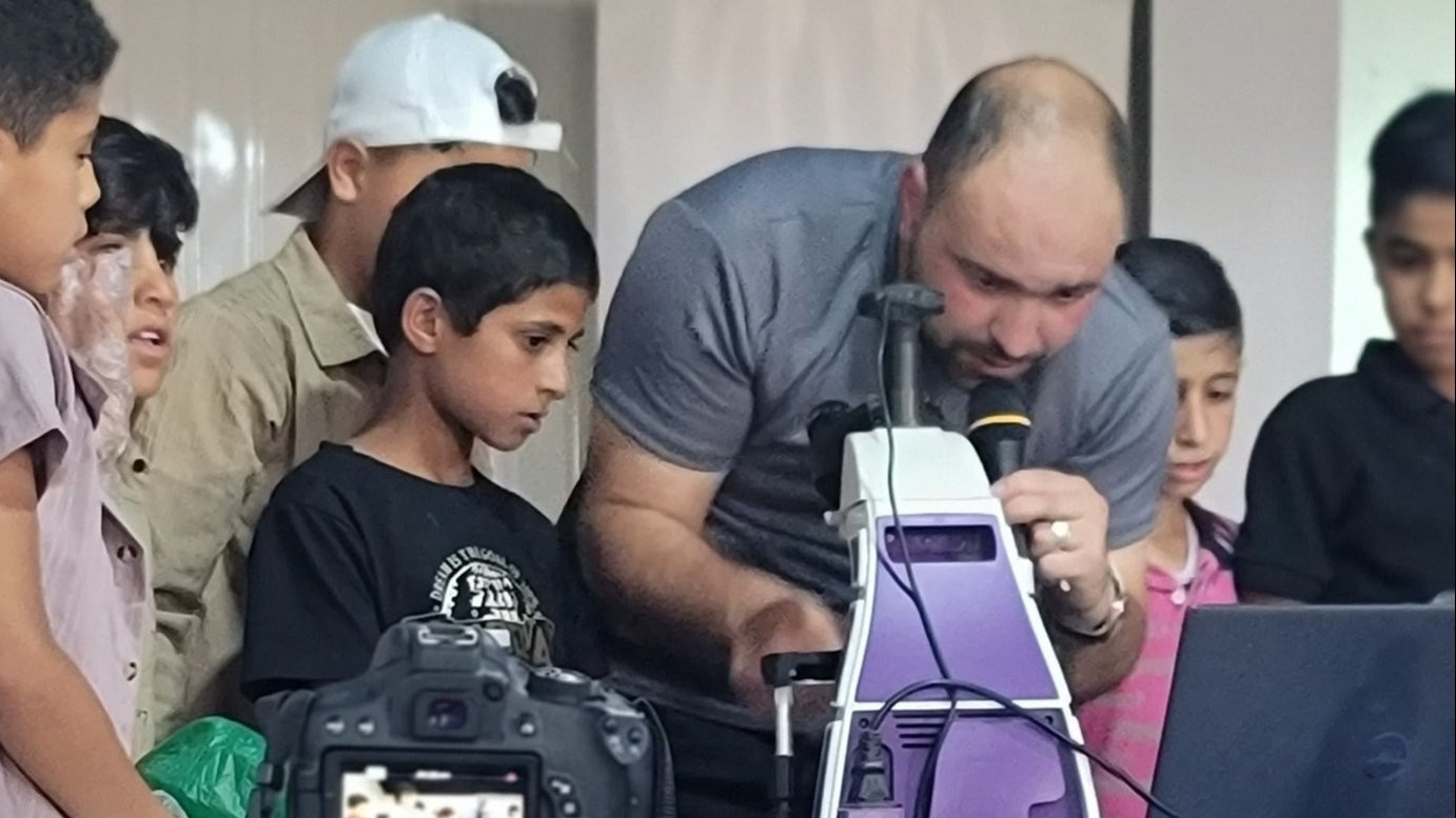 During my work on the “We Love Experiments” initiative with the children of Zaatari Camp.