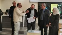 The Jordanian Astronomical Society presented me with a meteorite for my contributions to the development of Jordanian astronomy.