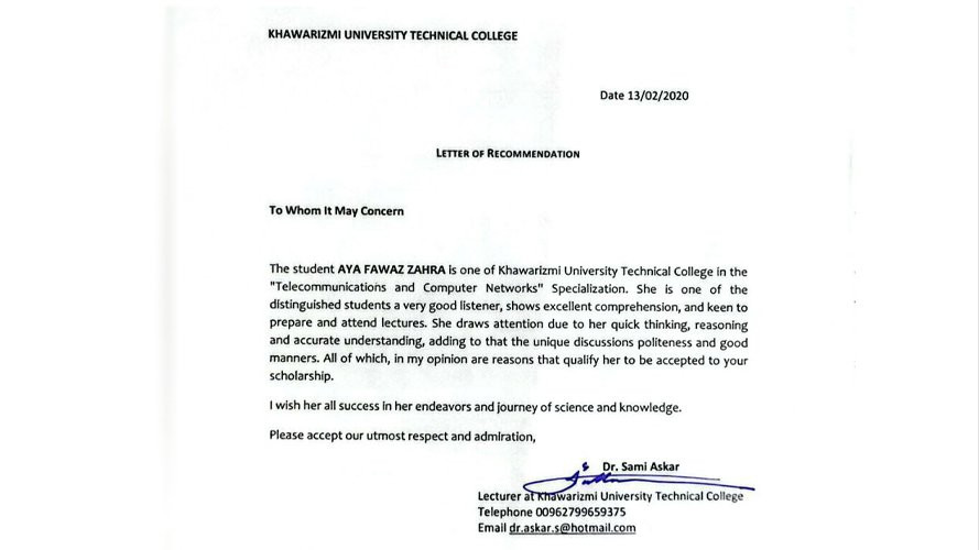 One of my professors who appreciated me and believed in me during my studies at the College of Technology.