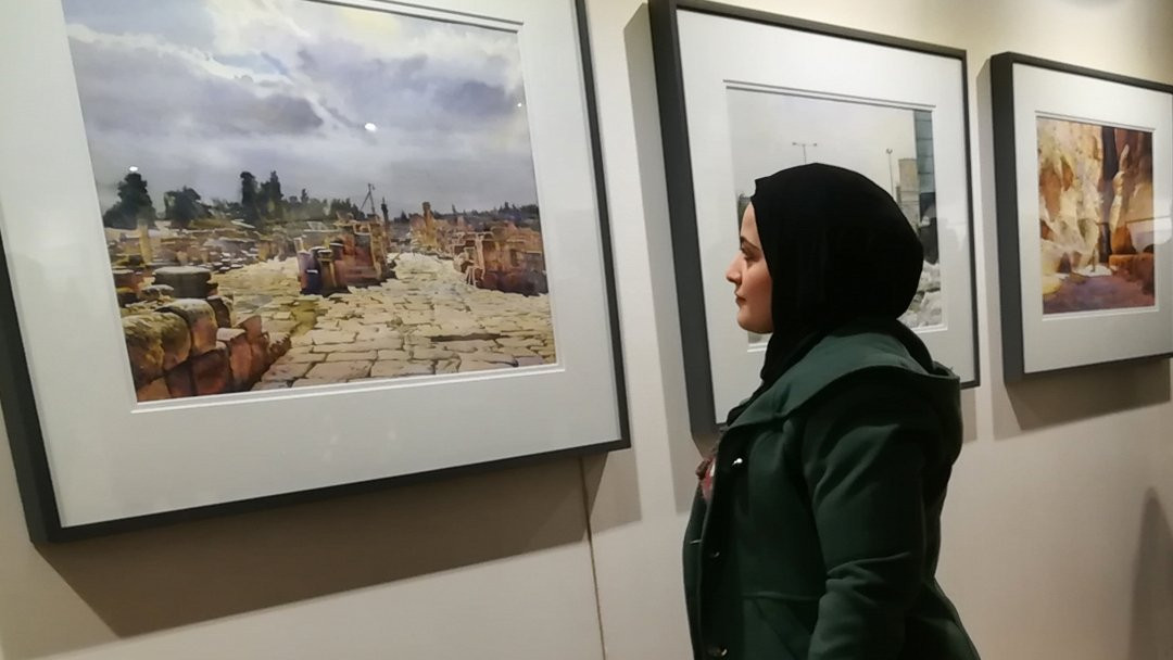 My participation in the opening of an art exhibition by Hosni Abu Karim