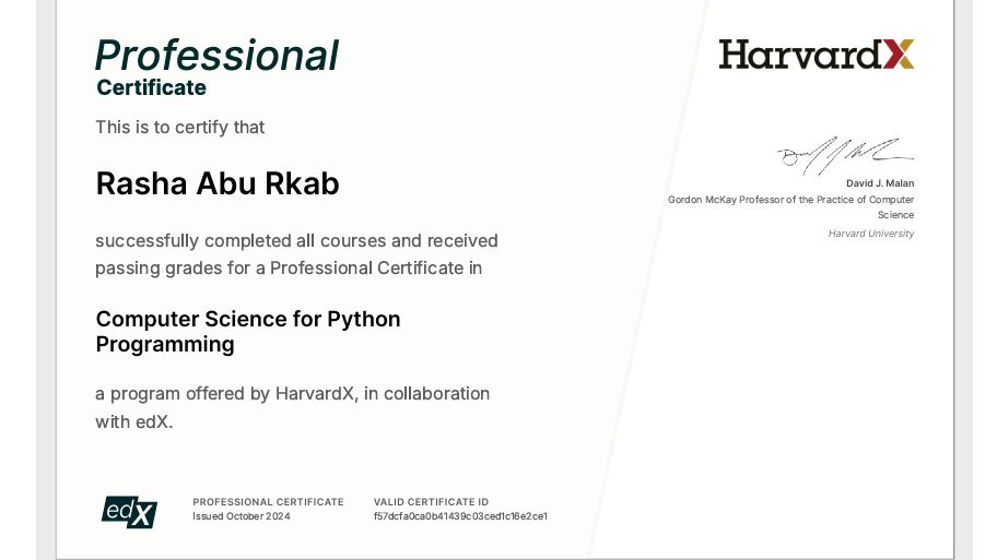 edx Computer Science for Python