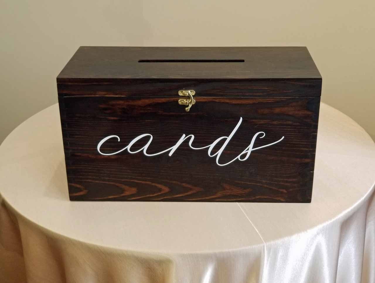 Wood Card Box Elite Events Rental