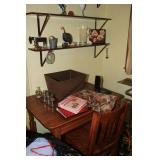 wooden desk and chair