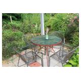 garden table with chairs