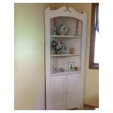 Painted corner cabinet