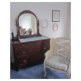 Solid walnut chest of drawers