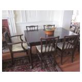 Dining room table and chairs