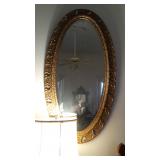 Oval Victorian mirror