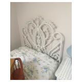 Twin wicker headboard