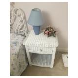 wicker side table