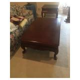 wood carved coffee table-large