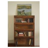 Oil Painting By Homeowner, Globe Wernicke Oak Lawyer Bookcase (sold)