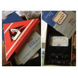 Vintage EICO Model 555 Volt / Meter w/ Manual, Drafting Tools in Original Box