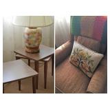 Mid-Century Modern Style Nesting Tables & Pair of 50