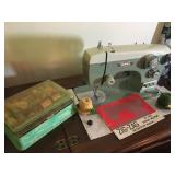 Rare Antique Sewmor ZigZag Sewing Machine (model 965) and Table