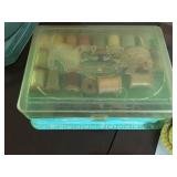 Vintage Hommer Manufacturing jadeite Plastic Sewing Case