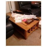 oak coffee table (sorry for clutter) $30