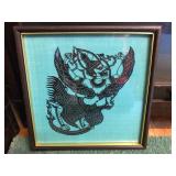 Fine cut leather. Chinese or Thai. 