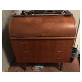 Roll top desk. 1960’s. 38” high x 32” wide. 